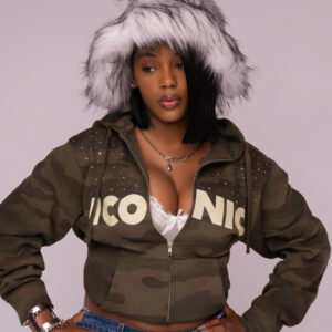 War Ready Rhinestone Camo Zip-Up
